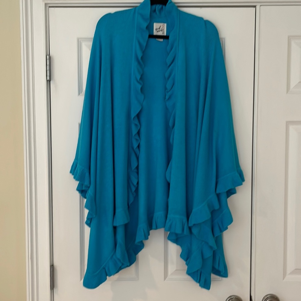 Turquoise poncho style